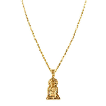 Diamond Buddha Pendant in 10k Two Tone Gold 0.50 Ctw